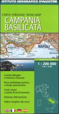 Campania e Basilicata 1:200.000. Ediz. multilingue