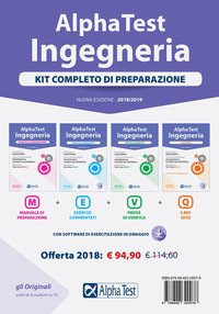 Alpha Test. Ingegneria. Kit completo di preparazione. Manuale di preparazione-Esercizi commentati-Prove di verifica-3800 quiz