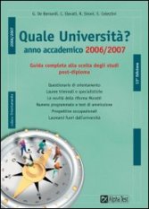 Quale università? Anno accademico 2006-2007