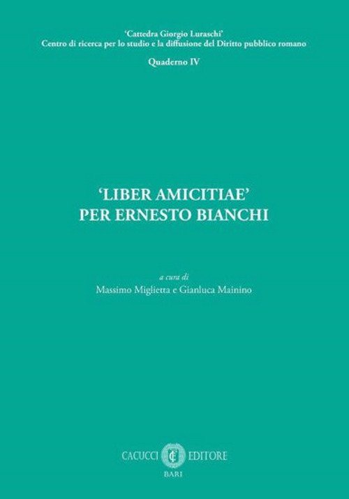 «Liber amicitiae» per Ernesto Bianchi