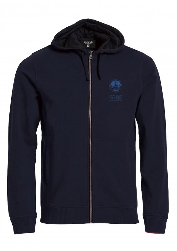 Felpa Classic Full Zip Hoody Blu S
