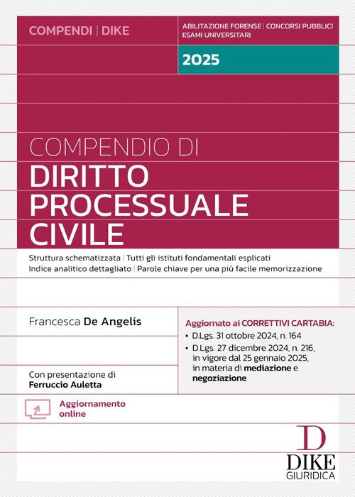 Compendio di diritto processuale civile 2025