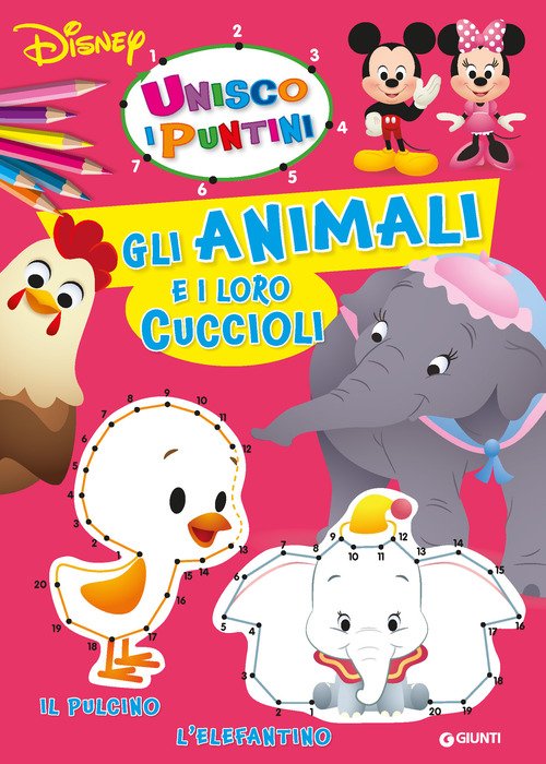 Gli animali e i loro cuccioli. Unisco i puntini