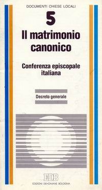 Il matrimonio canonico