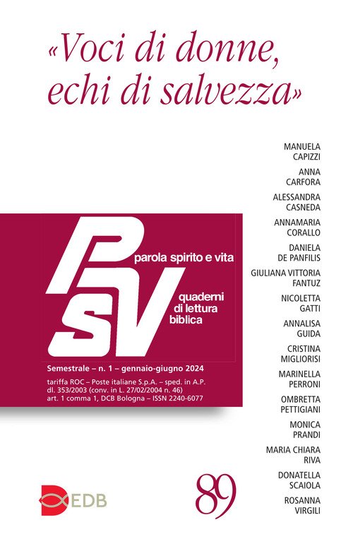 Parola spirito e vita. Quaderni di lettura biblica