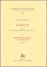 Scritti. Ricerche medievali e umanistiche