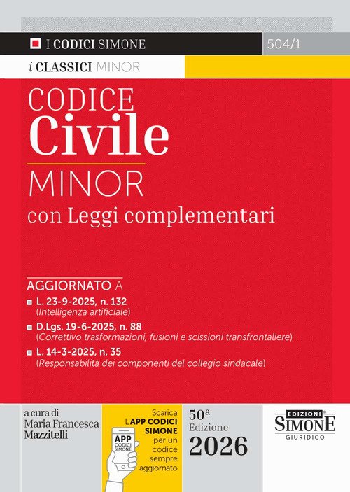 Codice civile. Ediz. minor
