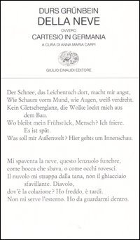 Della neve ovvero Cartesio in Germania