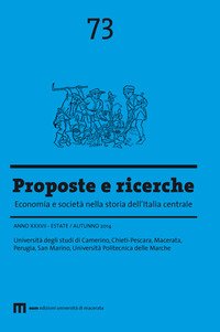 Proposte e ricerche. Economia e società nella storia dell'Italia centrale