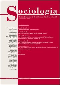 Sociologia. Rivista quadrimestrale di scienze storiche e sociali