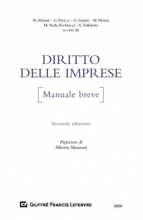 Diritto delle imprese. Manuale breve