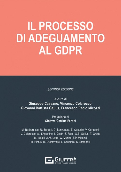 Il processo di adeguamento al GDPR