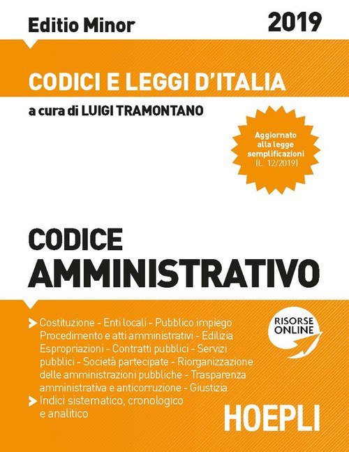 Codice amministrativo 2019. Ediz. minore