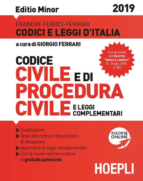 Codice civile e di procedura civile e leggi complementari. Ediz. minore