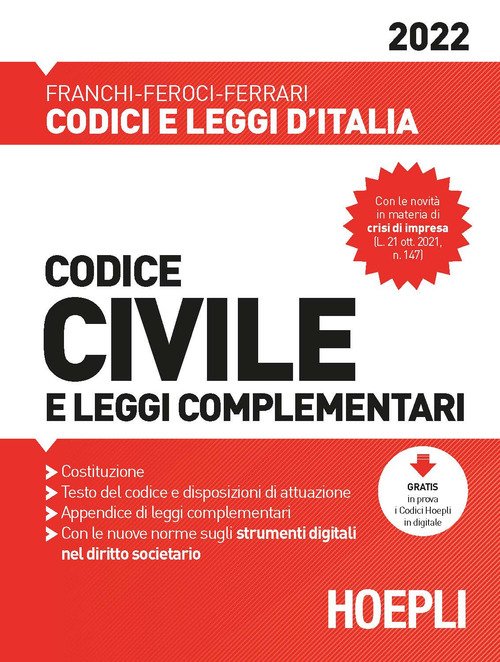 Codice civile e leggi complementari 2022