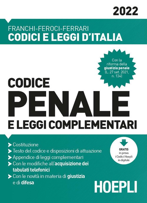 Codice penale e leggi complementari 2022
