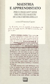 Maestria e apprendistato. Per i cinquant'anni dei «Piccoli maestri» di Luigi Meneghello
