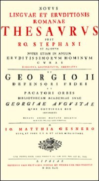 Novus linguae et eruditionis romanae thesaurus