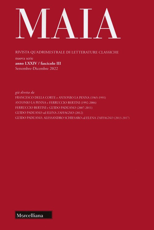 Maia. Rivista di letterature classiche
