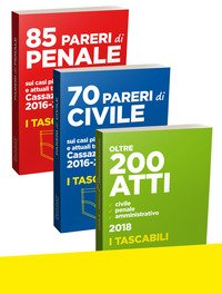 70 pareri di civile. Su casi trattati dalla Cassazione 2016-2018-85 pareri di penale. Su casi trattati dalla Cassazione 2016-2018-Oltre 200 atti. Civile, penale, amministrativo