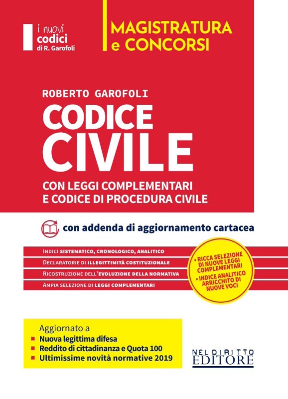 Codice civile con leggi complementari e codice di procedura civile. Concorso magistratura
