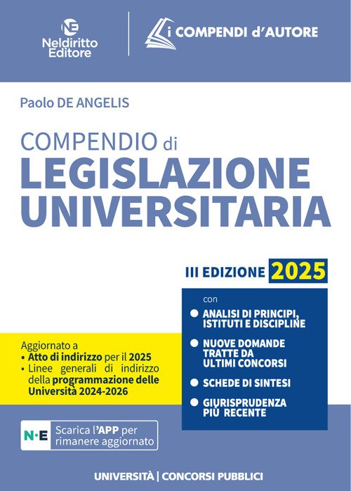 Compendio di legislazione universitaria 2025
