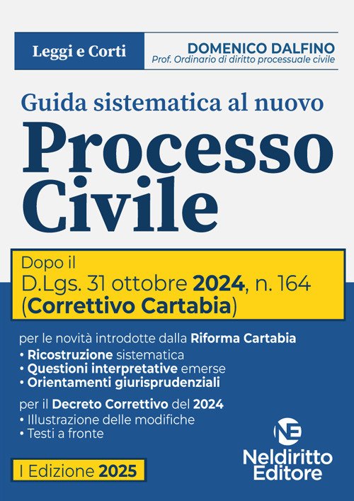 Guida sistematica al nuovo processo civile aggiornato al Decreto Correttivo Cartabia D.Lgs. 31 ottobre 2024, n. 164