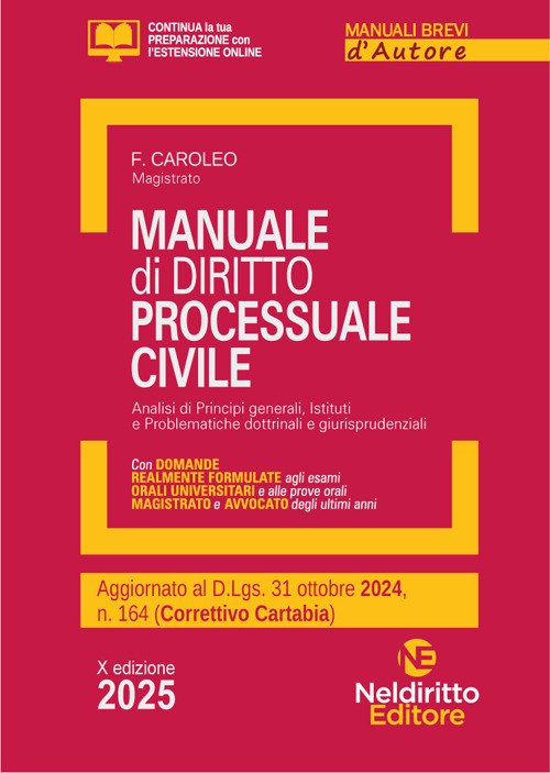 Manuale breve di procedura civile. Aggiornato al Decreto correttivo Cartabia 2024