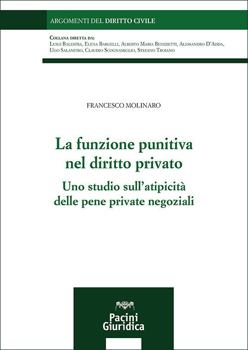 La funzione punitiva nel diritto privato. Uno studio sull'atipicità delle pene private negoziali