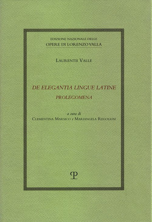 De elegantia lingue latine. Prolegomena