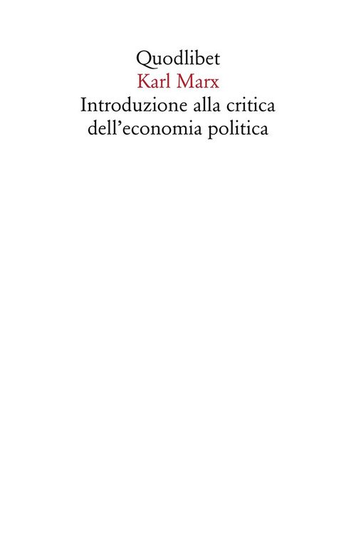 Introduzione alla critica dell'economia politica