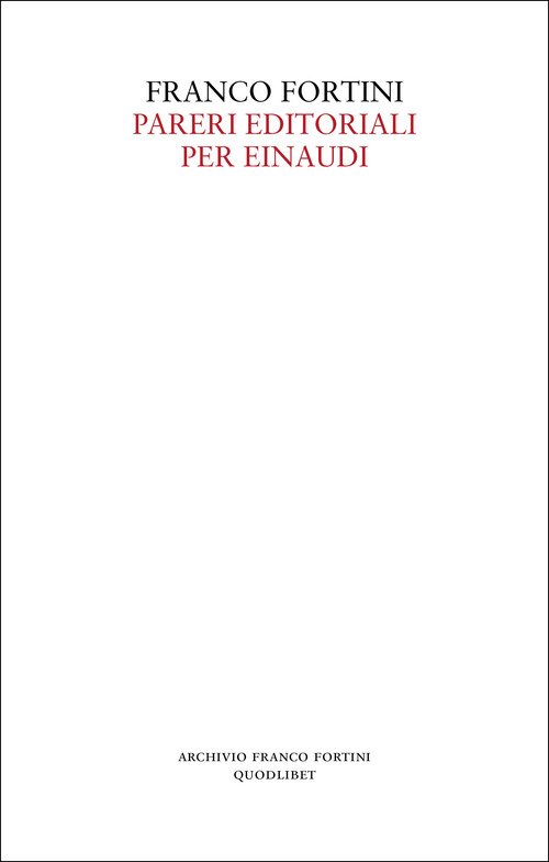 Pareri editoriali per Einaudi