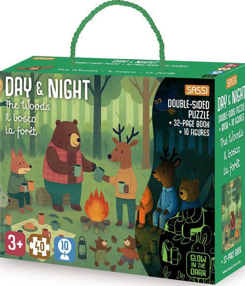 The woods-Il bosco-La forêt. Puzzle day & night