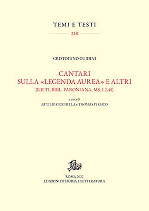 Cantari sulla «Legenda aurea» e altri (Rieti, Bibl. Paroniana, ms. I.2.45)