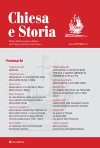 Chiesa e storia. Rivista dell'Associazione Italiana dei Professori di Storia della Chiesa