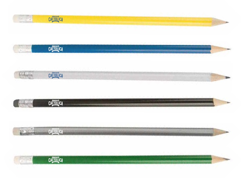 CLASSIC WOODEN PENCIL WITH ERASER - BLUE