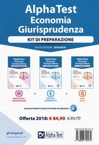 Alpha Test. Economia giurisprudenza. Kit di preparazione