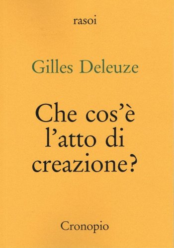 Che cos'&egrave; l'atto di creazione?