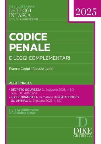Codice penale e leggi complementari 2025