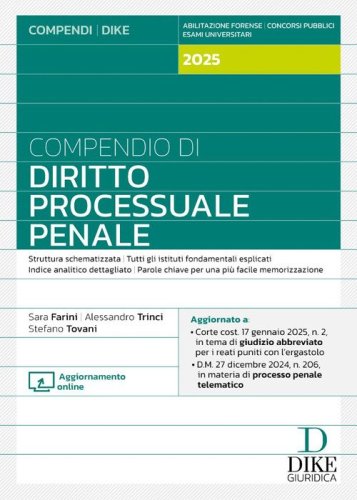 Compendio di diritto processuale penale 2025