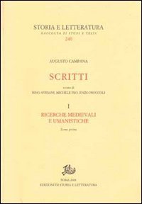 Scritti. Ricerche medievali e umanistiche