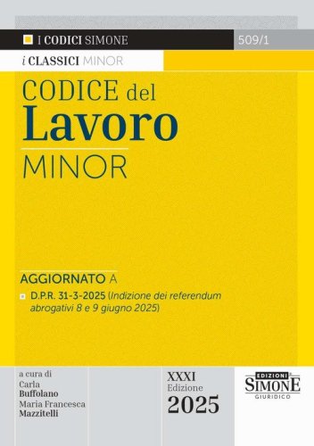 Codice del lavoro. Ediz. minor