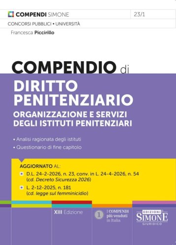 Compendio di diritto penitenziario