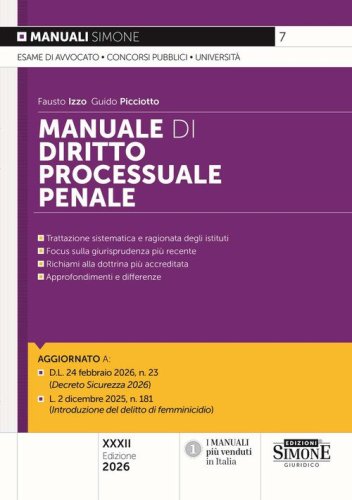Manuale di diritto processuale penale