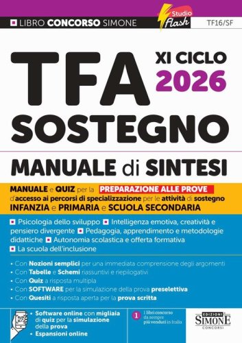 TFA XI Ciclo 2026 Sostegno. Manuale di sintesi