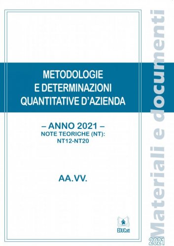 Metodologie E Determinazioni Quantitative D`azienda Nt12nt20