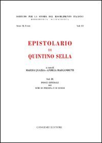 Epistolario di Quintino Sella - Indice generale dei nomi di persona e di luogo