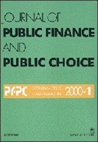 Journal of public finance and public choice - Economia delle scelte pubbliche (2000). Vol. 1