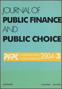 Journal of public finance and public choice (2004). Vol. 3