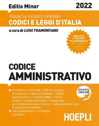 Codice amministrativo 2022. Ediz. minor